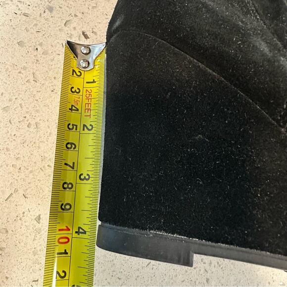 Steve Madden Willful Black Suede Wedge Knee-High Over the Knee Tall Boots 11M - Picture 7 of 13